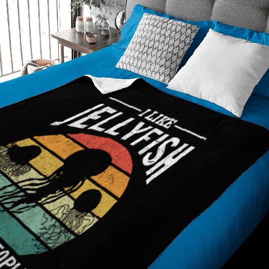 I Like Jellyfish & Maybe 3 People Jellyfish Lover Baby Blankets