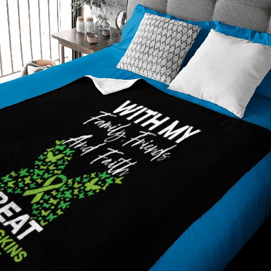 I Beat Non-Hodgkin Lymphoma Cancer Survivor Baby Blankets