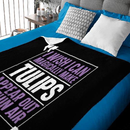 Tulip Garden Gardening Baby Blankets