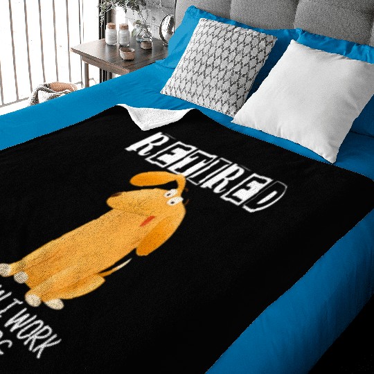 Retired 2021 Funny Retirement Gifts For Dog Lover Baby Blankets