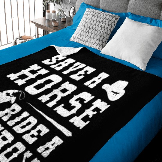 Save A Horse Ride A Cowboy Baby Blankets