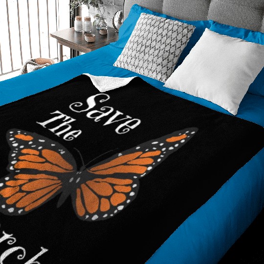 Butterfly Save The Monarch Butterflies Pollinators Baby Blankets