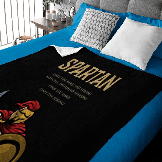 Spartan Soldier Motivation Warrior Training Baby Blankets