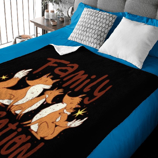 Family vacation foxes Family vacation foxes gift i Baby Blankets