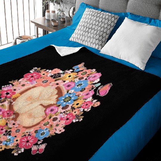 Midwife Flowers Butterfly Baby Doula Baby Blankets