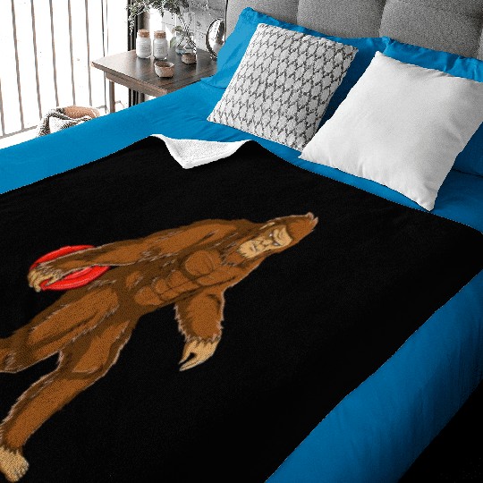 Funny Bigfoot Sasquatch Disc Golf Player Gift Baby Blankets
