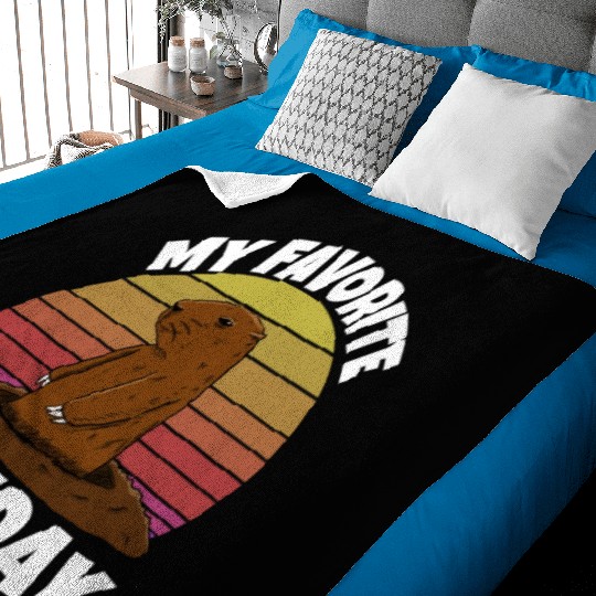 My Favourite Holiday Groundhog Baby Blankets