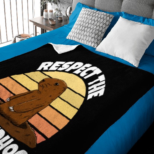 Respect The Groundhog Baby Blankets