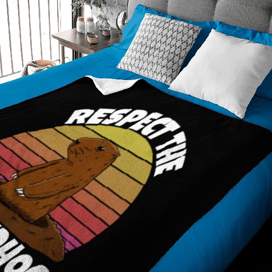 Respect The Groundhog Baby Blankets