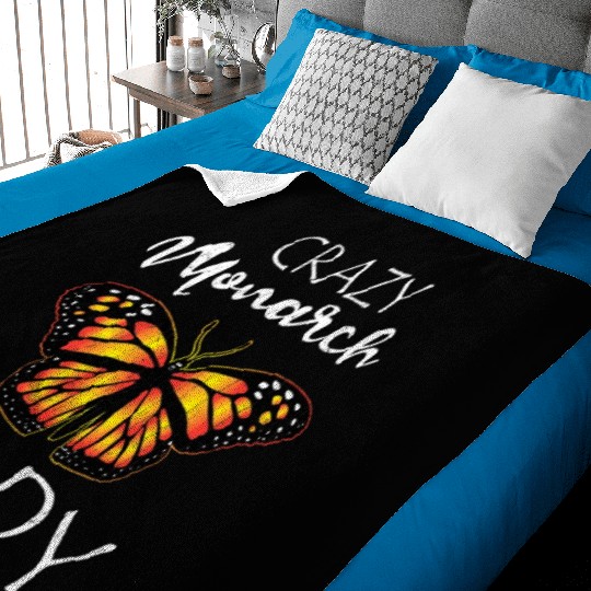 Crazy Monarch Butterfly Lady Butterflie Lover Cute Baby Blankets