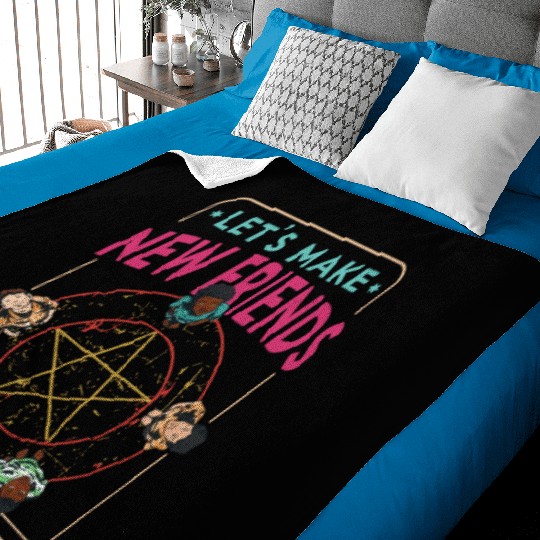 Let's Make New Friends, Retro Occult Wiccan Baby Blankets