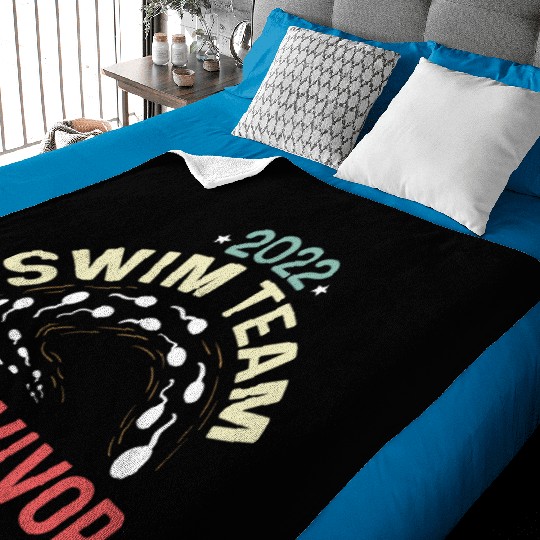 Swim Team Survivor Pediatrician Gift Baby Blankets