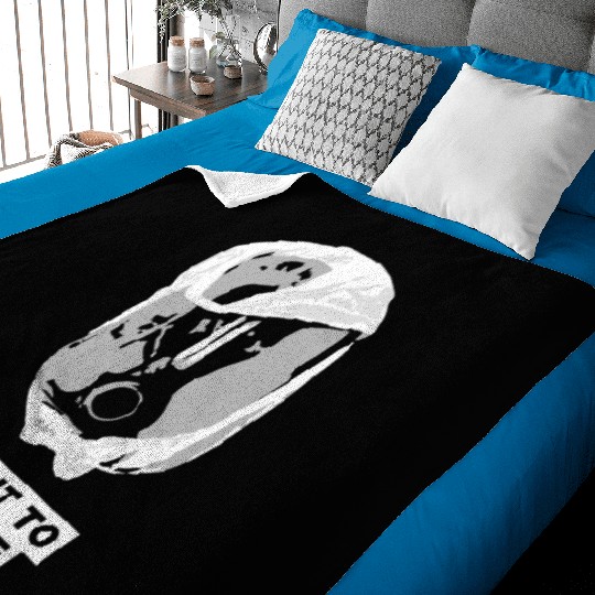 I Want To Believe 001 B-W Skull Baby Blankets