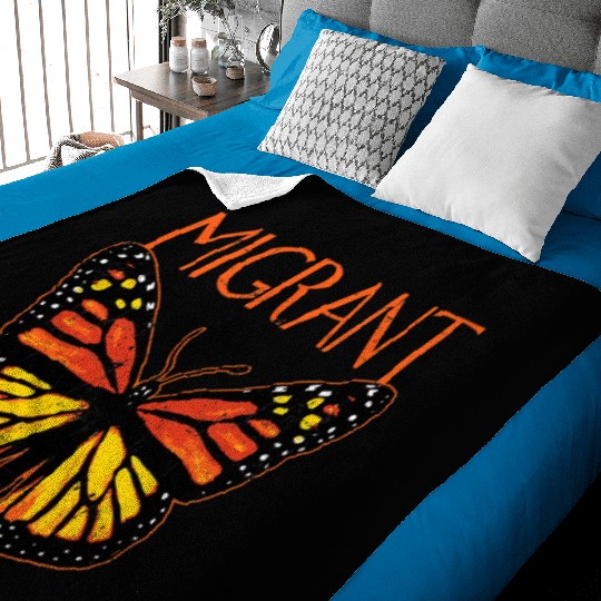 Monarch Butterfly Migration Funny Butterfly Lover Baby Blankets