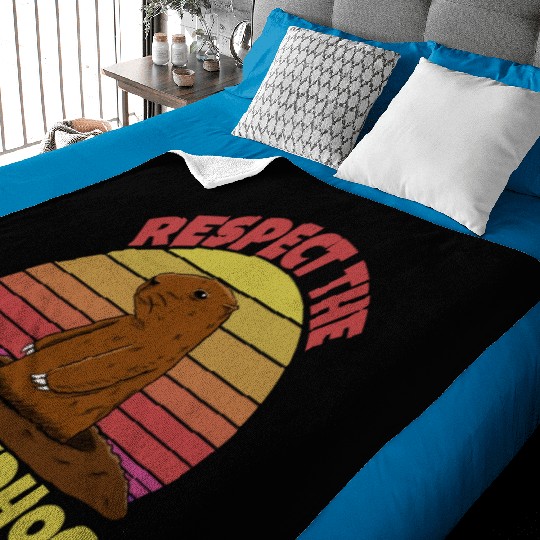 Respect The Groundhog Baby Blankets