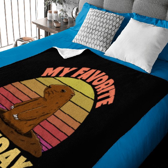 My Favourite Holiday Groundhog Baby Blankets