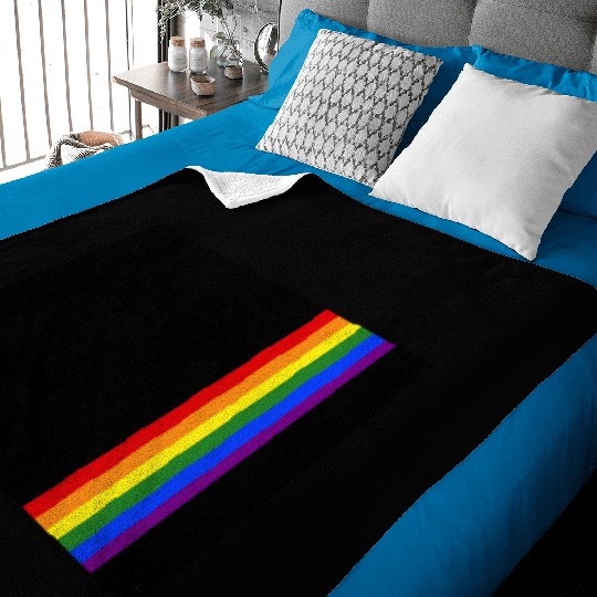 Rainbow Pride LGBT Stripe Baby Blankets