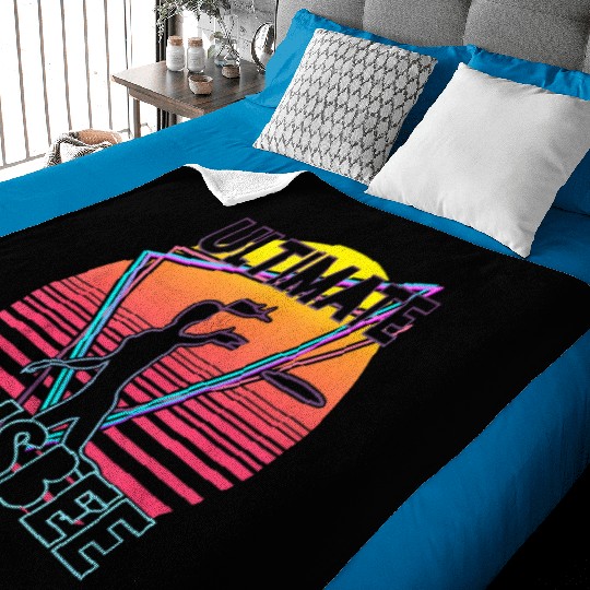 Retro Ultimate Frisbee Players Team Sports Disc Baby Blankets