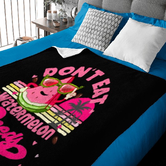 Don't Eat Watermelon Seeds Maternity Summer Fruit Baby Blankets