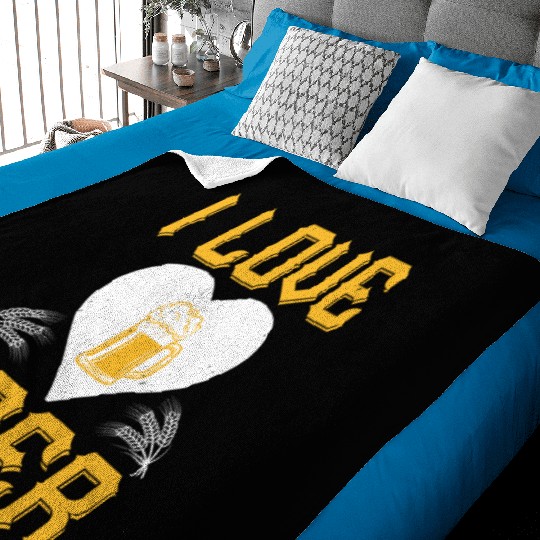 I love beer Baby Blankets