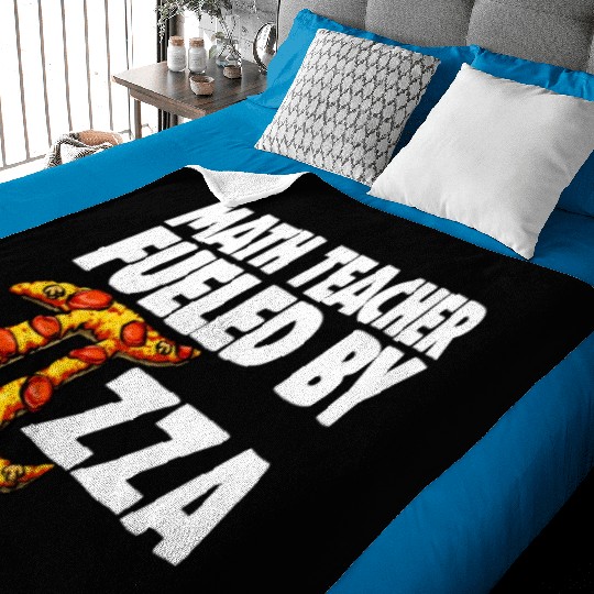 Math Teacher Fueled By Pizza Baby Blankets