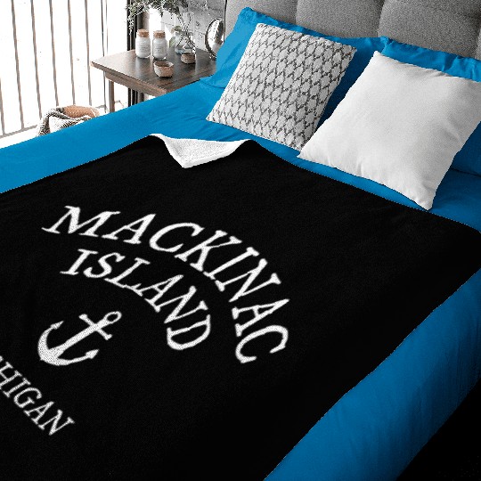 Mackinac Island Michigan Lake Town T Baby Blankets