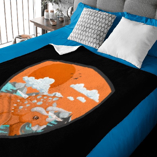 triceratops predators in mountains Baby Blankets