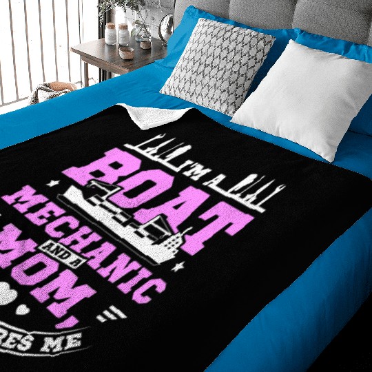 Boat mechanic and mother mom Baby Blankets