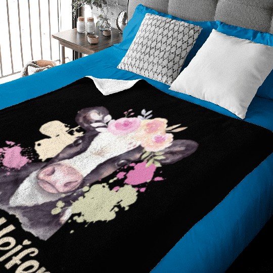 Crazy Heifer Cow Whisperer Cow Farming Farm Baby Blankets