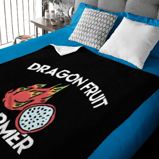 Dragon Fruit Farmer Baby Blankets