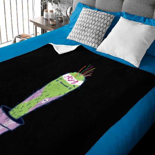 Punk rock cactus. Baby Blankets