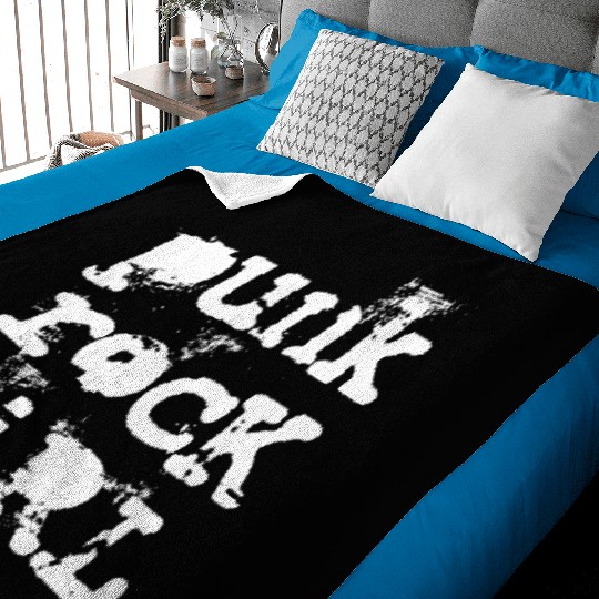 Punk Rock Girl Baby Blankets
