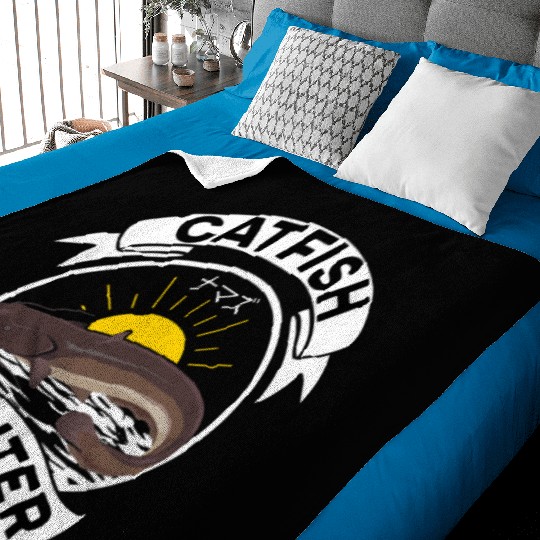 Catfish Hunter - Hunting Catfishing Fishing Baby Blankets