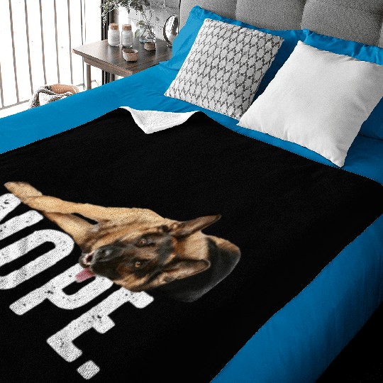 Nope Lazy German Shepherd Dog Lover Gift Baby Blankets