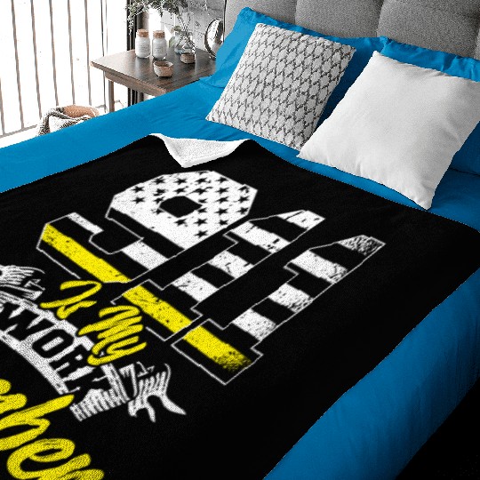 911 Is My Work Number Police Dispatcher Thin Baby Blankets