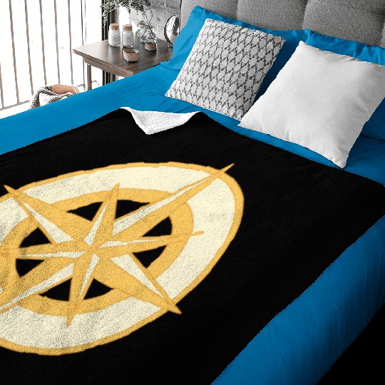 Nautical Compass star / rose, cardinal directions Baby Blankets