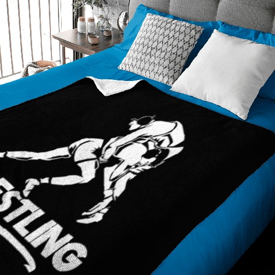 Wrestling Martial Arts Wrestle Wrestler Hobby Baby Blankets