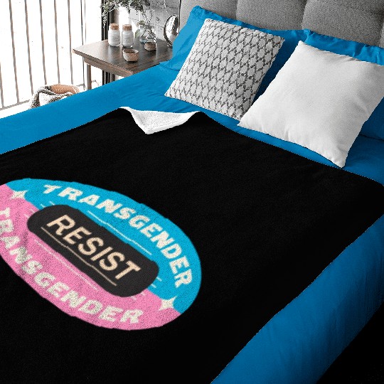 trans pride resist Baby Blankets