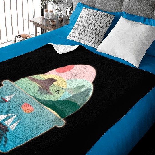 Ice Cream Summer Ocean Wanderlust Sailing Sunset Baby Blankets