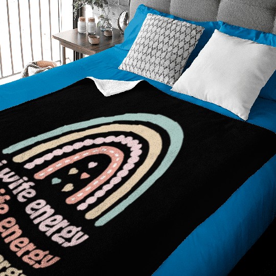 Bi Wife Energy Gay Rainbow Pride Lesbian LGBTQ Baby Blankets