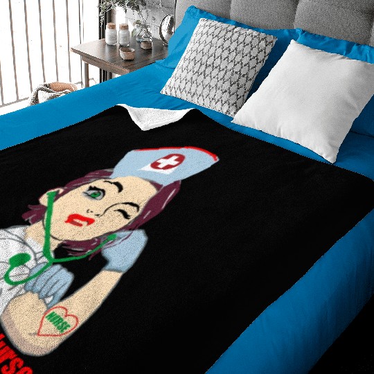 One Lucky Nurse Baby Blankets