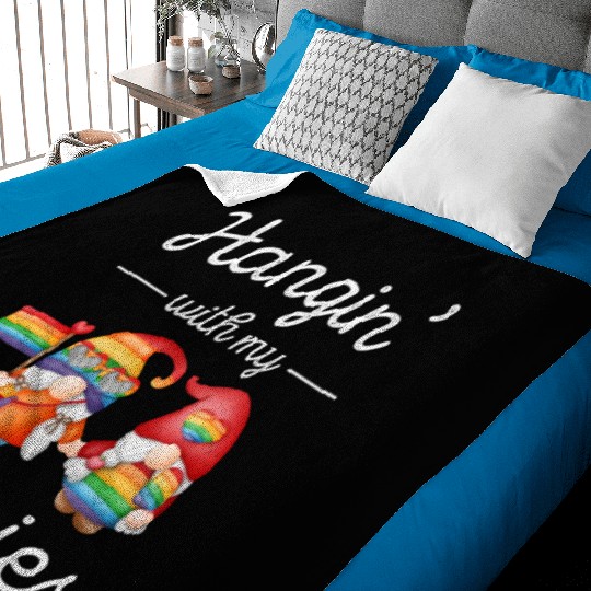 Pride Month LGBTQ Rainbow Gnome Lover Baby Blankets