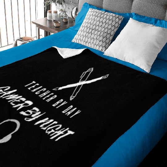 teacher by day gamer by night Baby Blankets