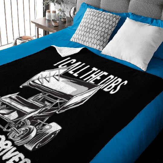 Sprint Car Mom Dirt Track Racing Racing Race Day Baby Blankets
