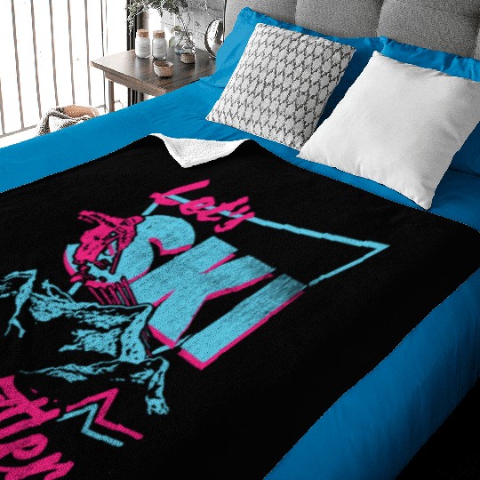 Whistler 80S 90S Retro Ski Vintage Baby Blankets