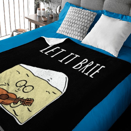 Let It Brie Cheese Musician With Guitar Baby Blankets
