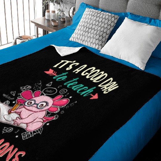 Good Day To Teach Tiny Humans Elementary Teacher Baby Blankets