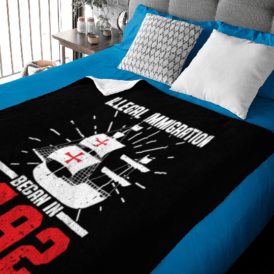 Anti Columbus Day Baby Blankets