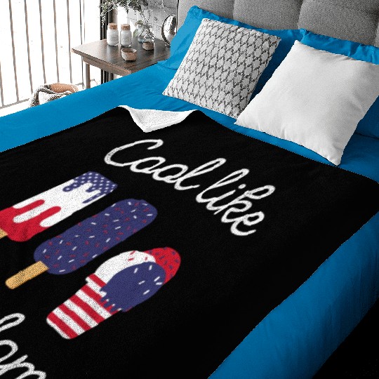 Ice Cream Freedom Popsicles US Flag Baby Blankets