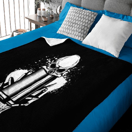 Bullets and Skull Roses Aesthetic Dripping Pattern Baby Blankets